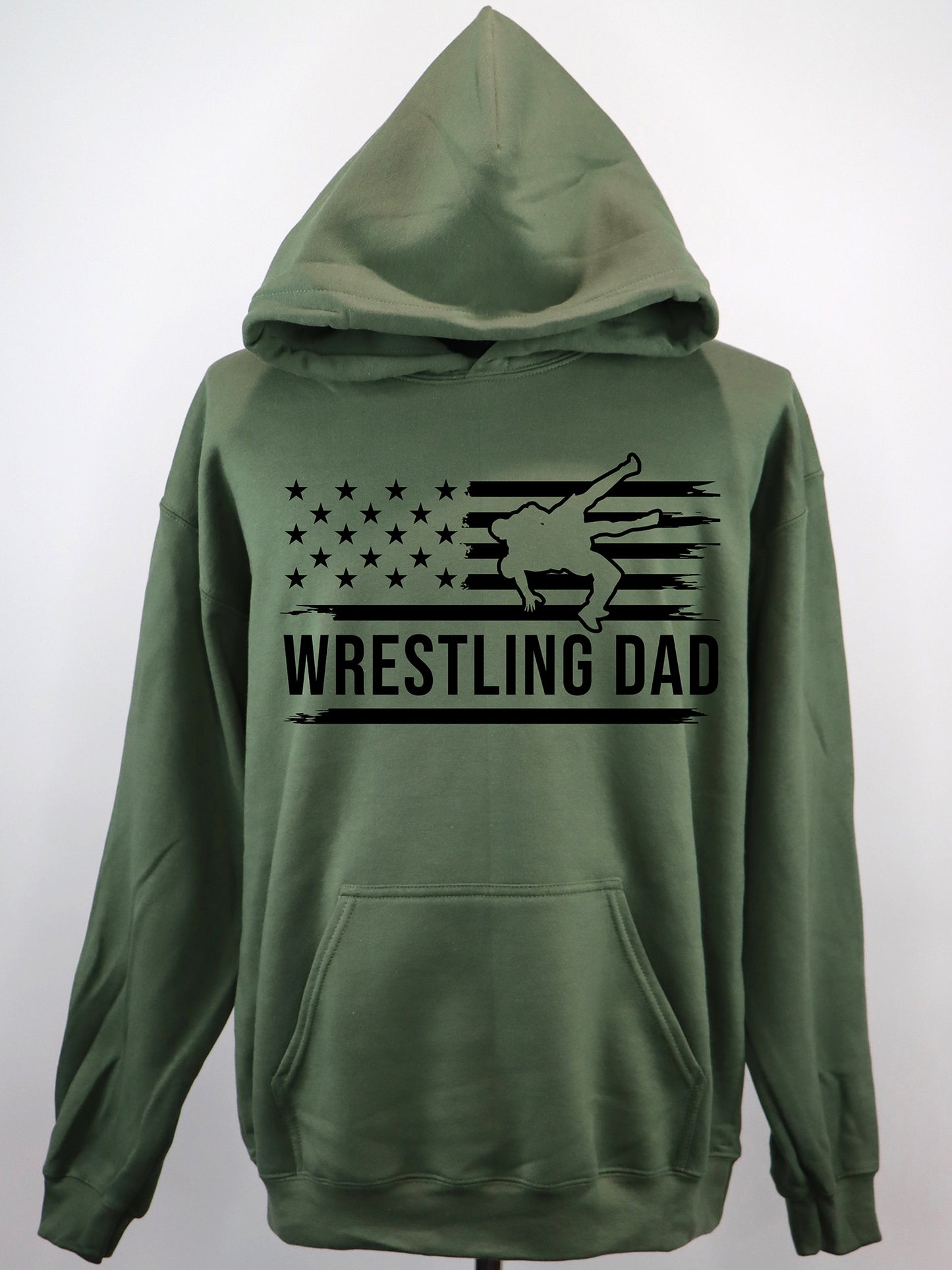 Wrestling Dad Flag (black) HOODIE- Multiple Colors