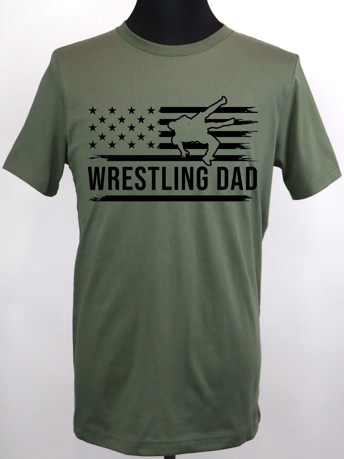 Wrestling Dad Flag (black) TEE- Multiple Colors