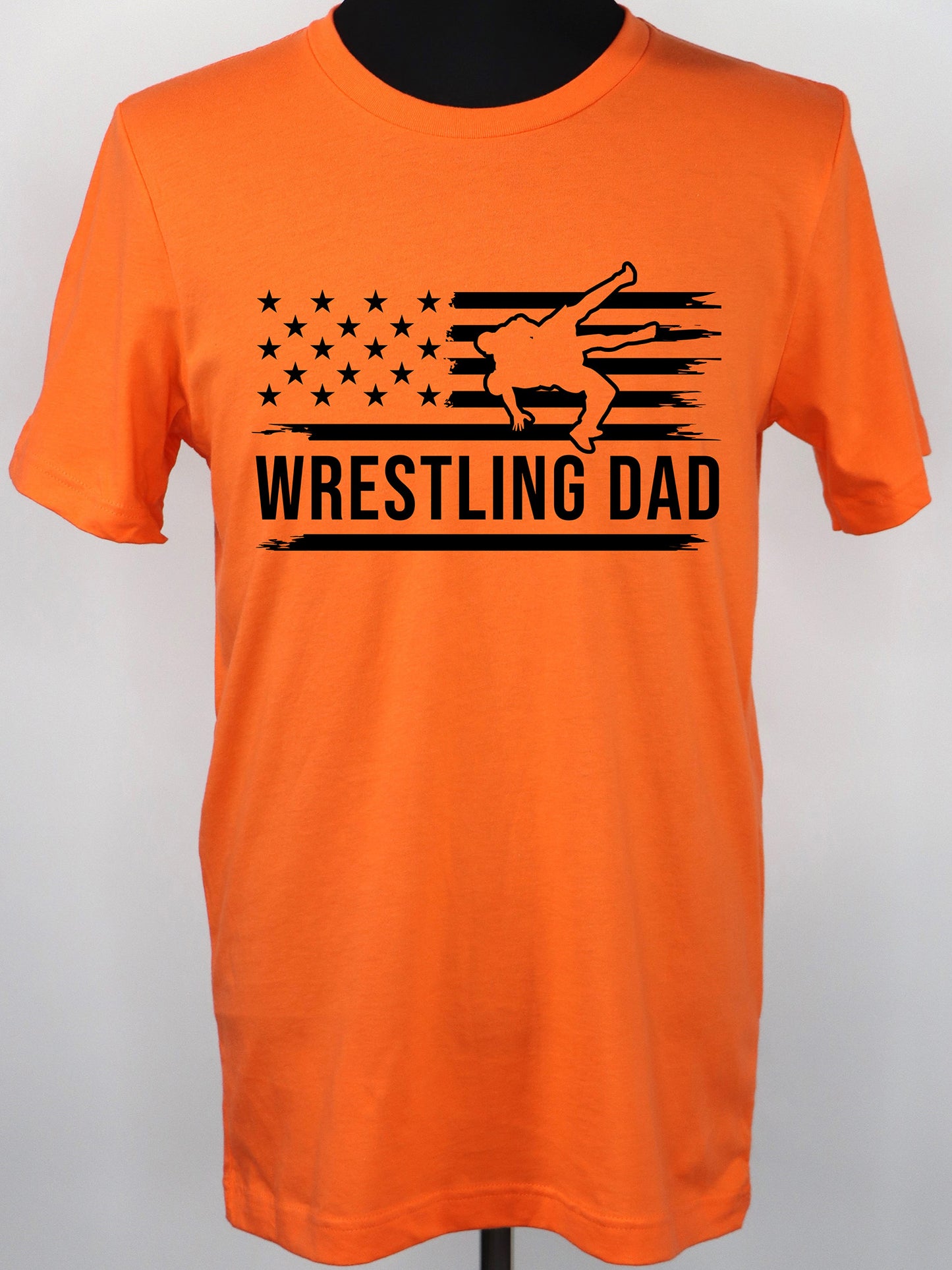 Wrestling Dad Flag (black) TEE- Multiple Colors