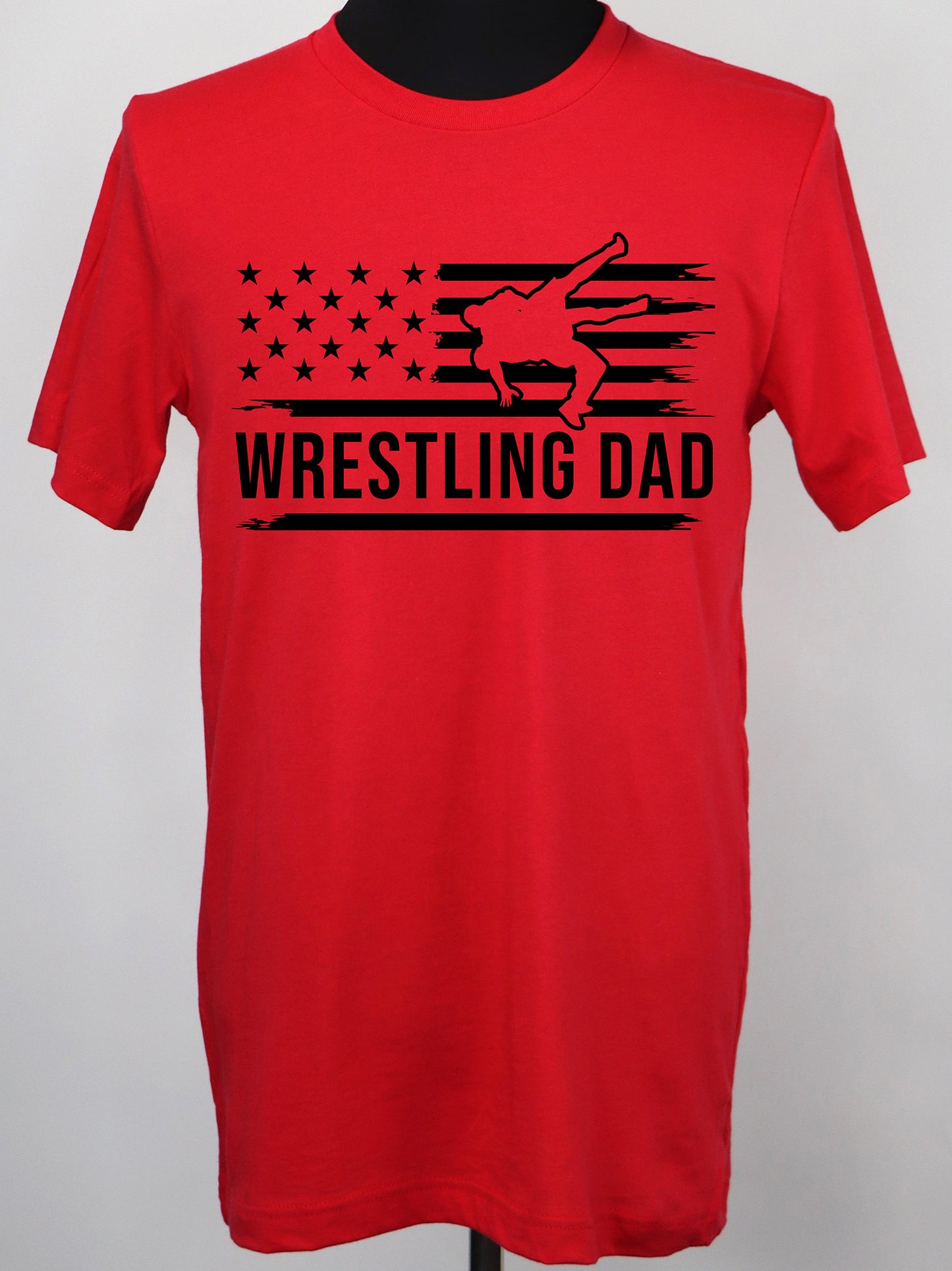Wrestling Dad Flag (black) TEE- Multiple Colors