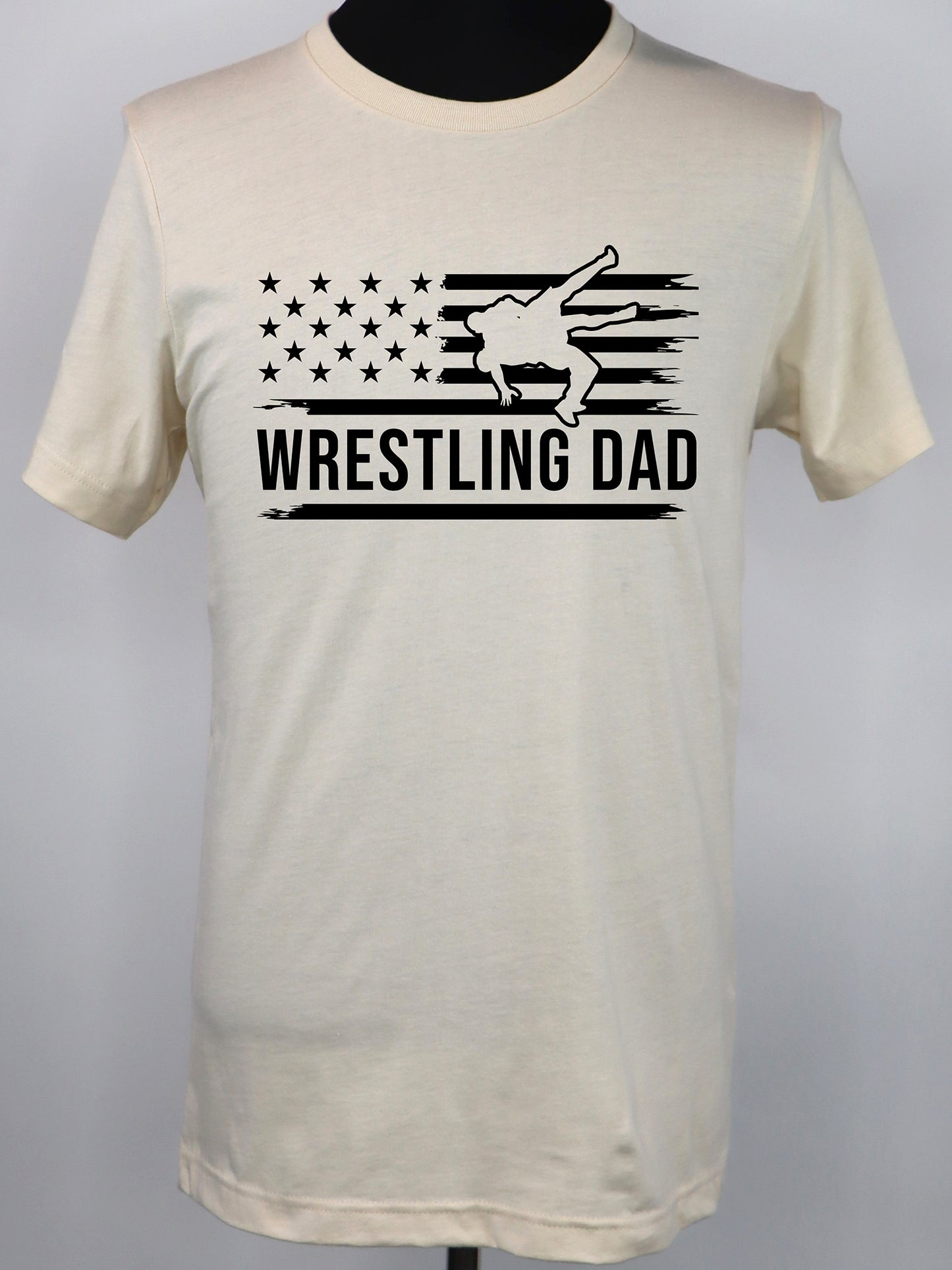 Wrestling Dad Flag (black) TEE- Multiple Colors