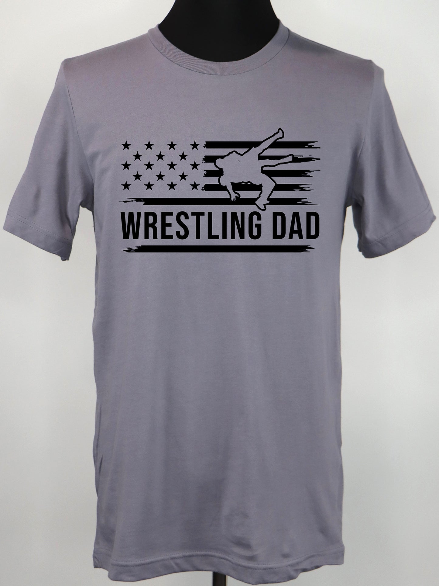 Wrestling Dad Flag (black) TEE- Multiple Colors