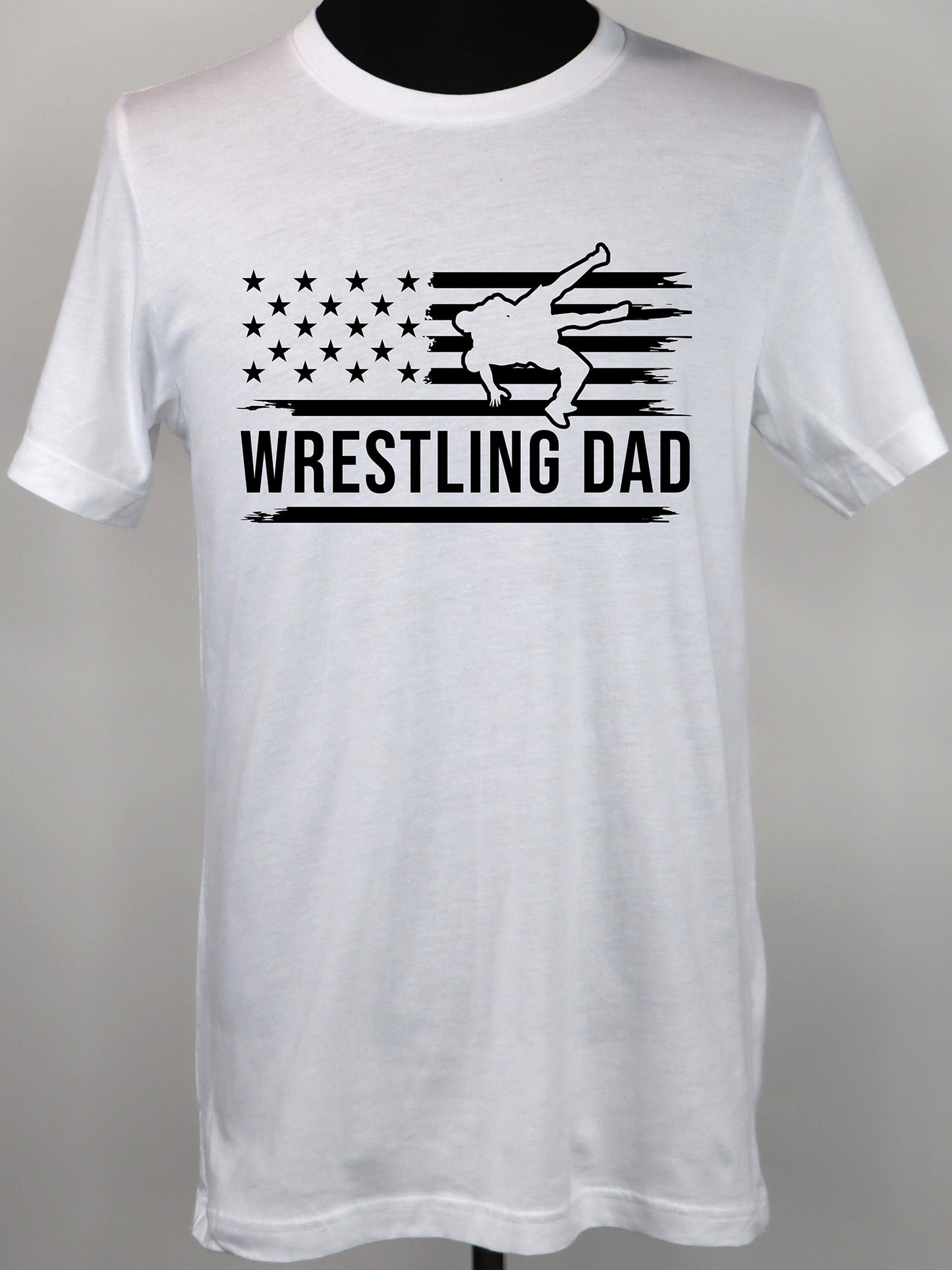 Wrestling Dad Flag (black) TEE- Multiple Colors