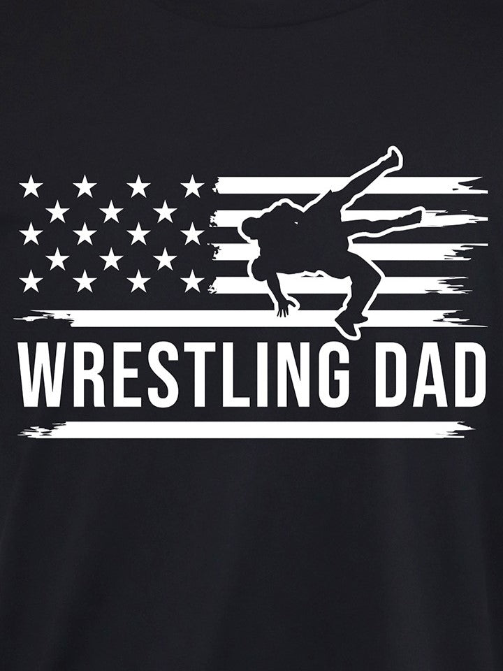 Wrestling Dad Flag (white) HOODIE- Multiple Colors