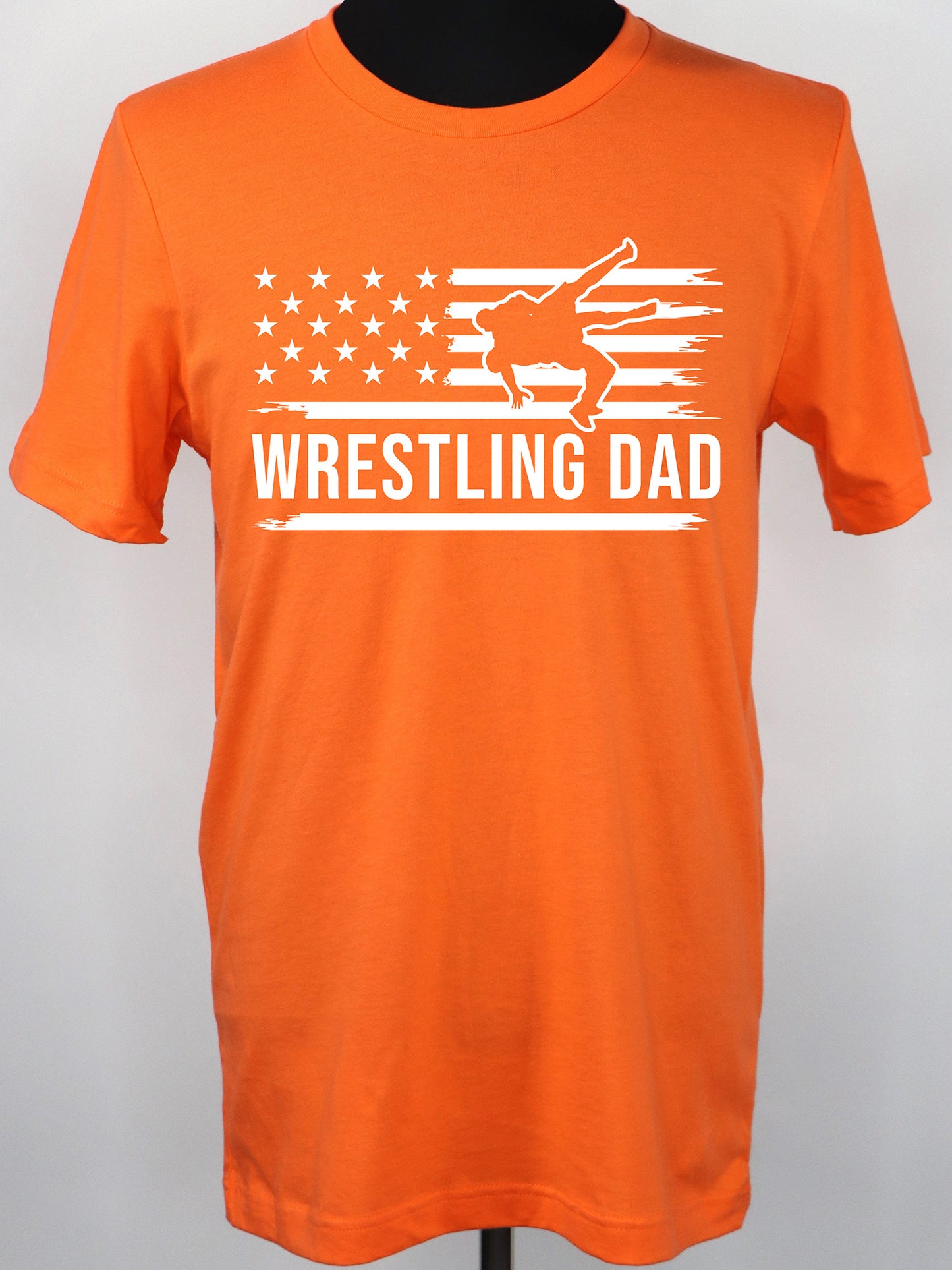 Wrestling Dad Flag (white) TEE- Multiple Colors
