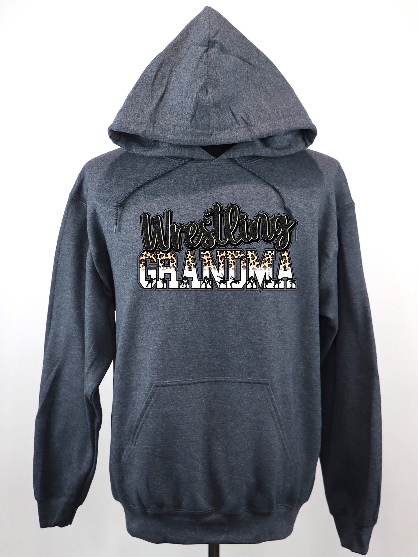 Wrestling Grandma Leopard HOODIE- Multiple Colors