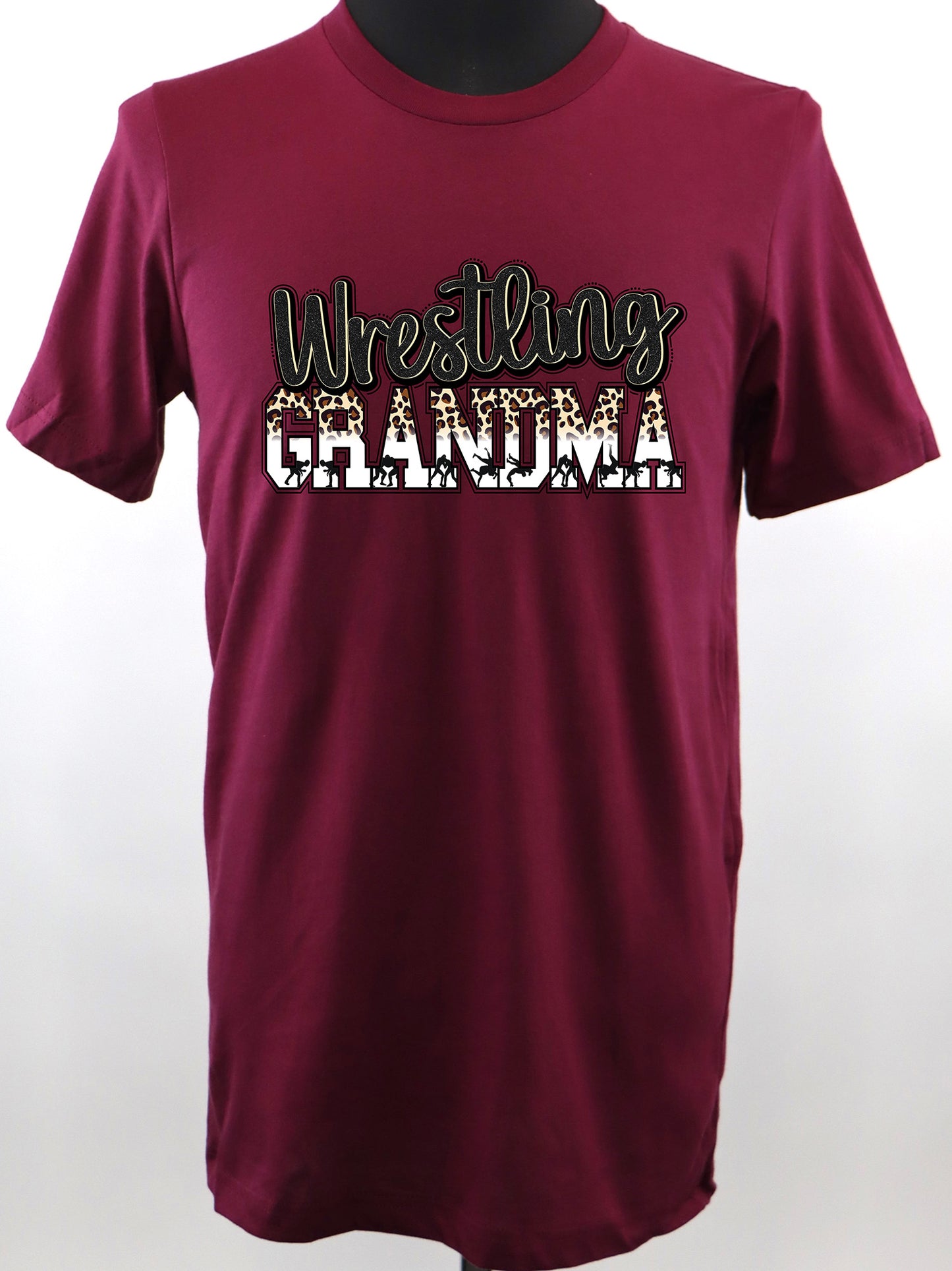 Wrestling Grandma Leopard TEE- Multiple Colors
