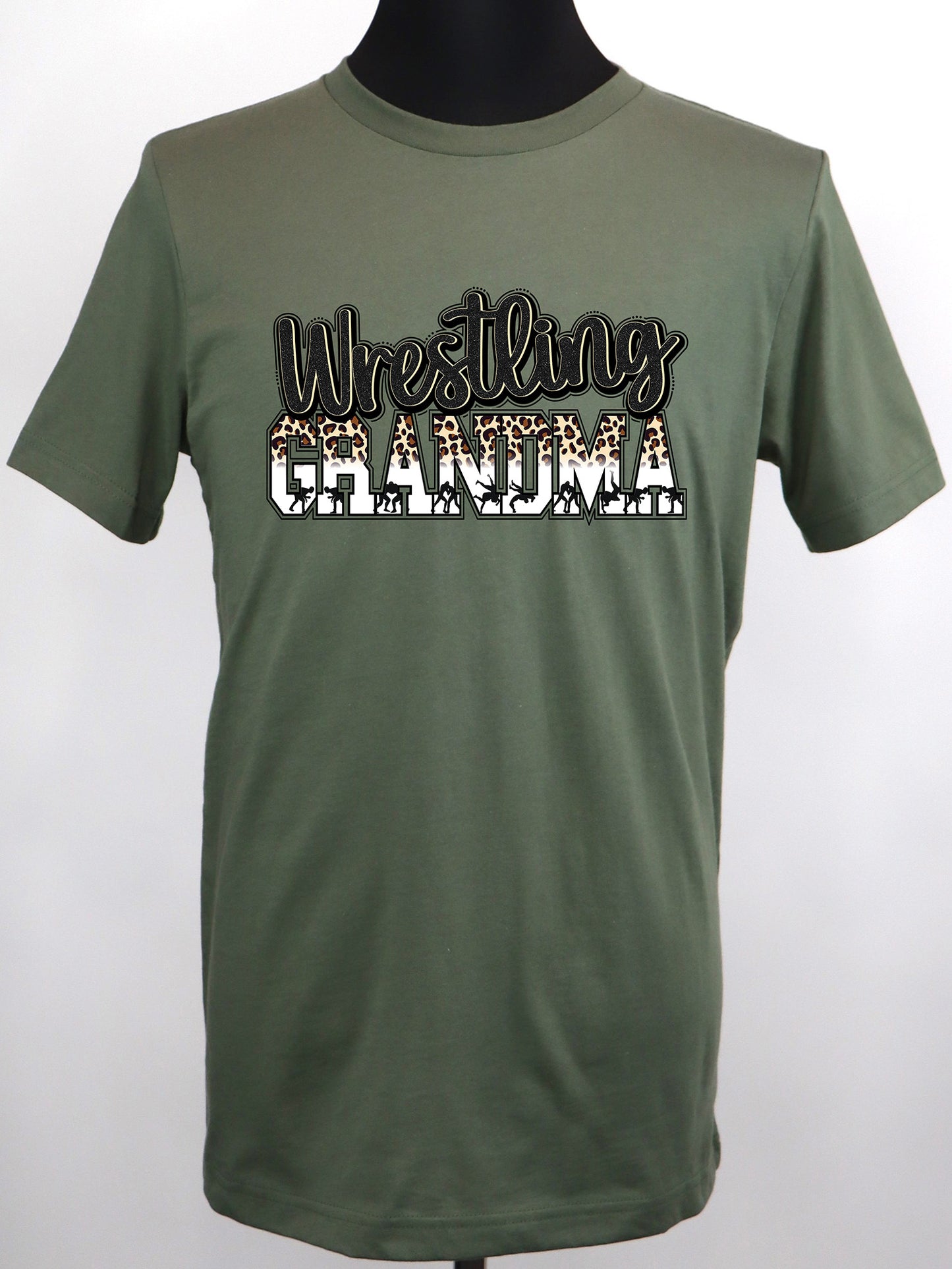 Wrestling Grandma Leopard TEE- Multiple Colors