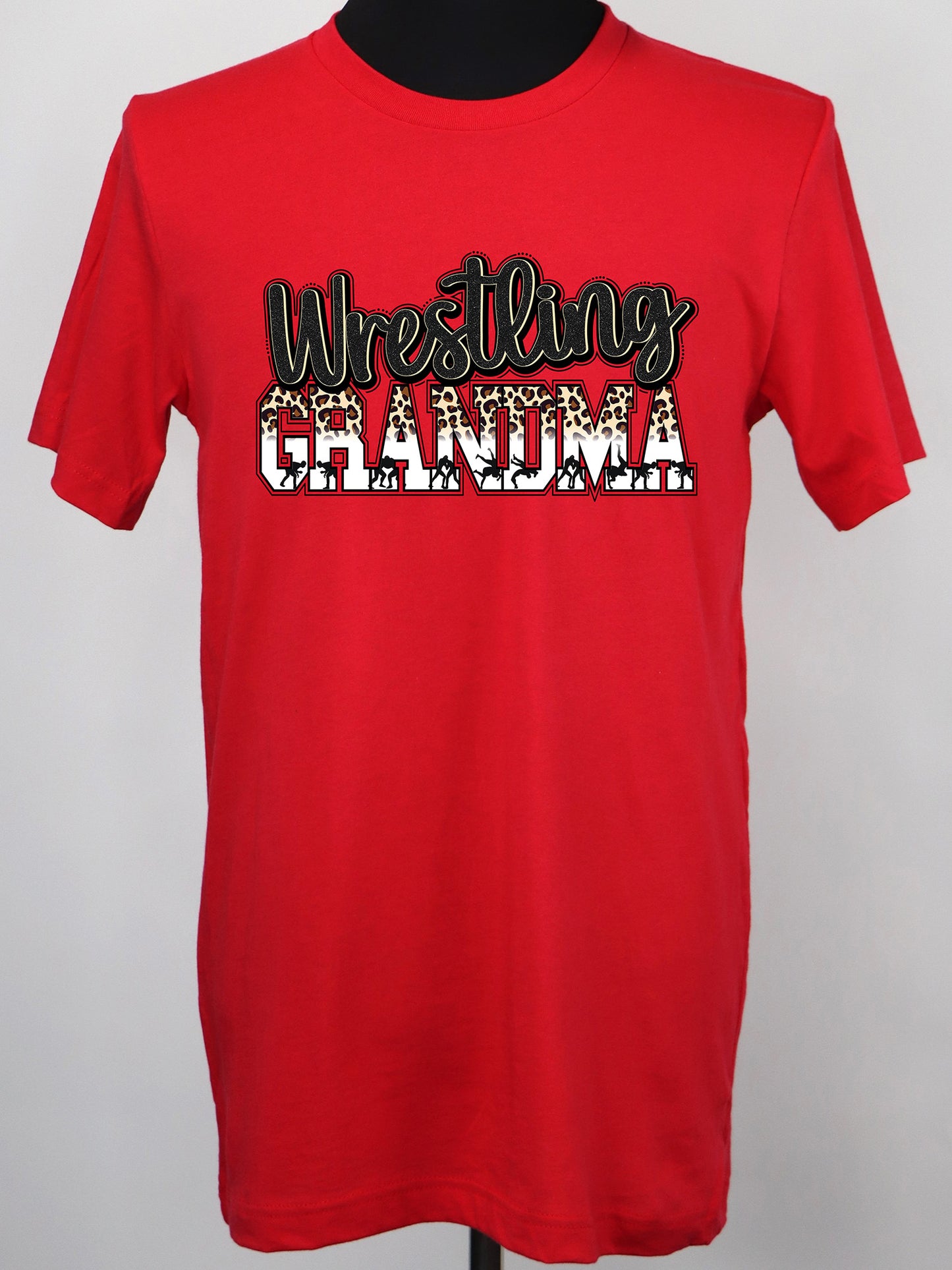 Wrestling Grandma Leopard TEE- Multiple Colors