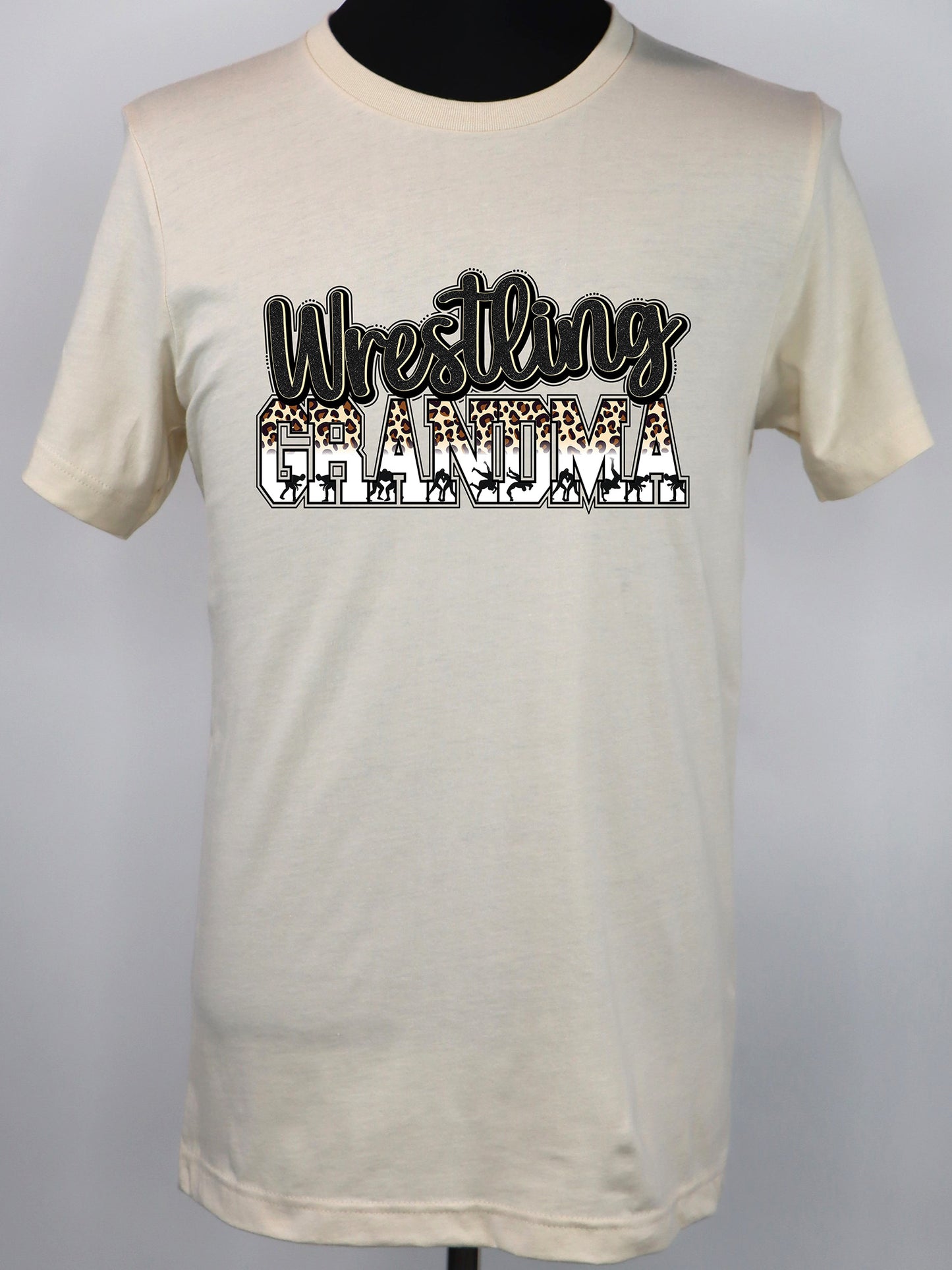 Wrestling Grandma Leopard TEE- Multiple Colors