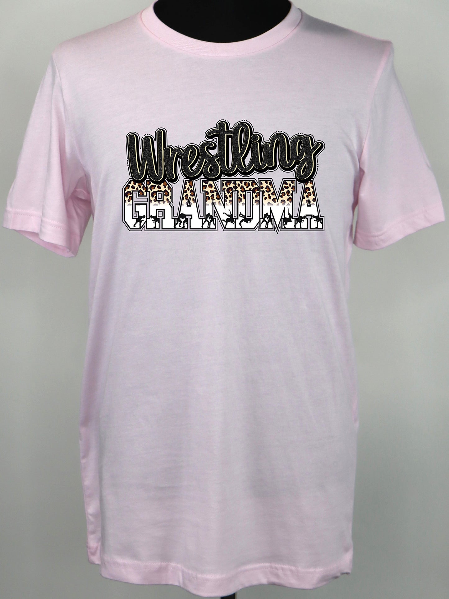 Wrestling Grandma Leopard TEE- Multiple Colors