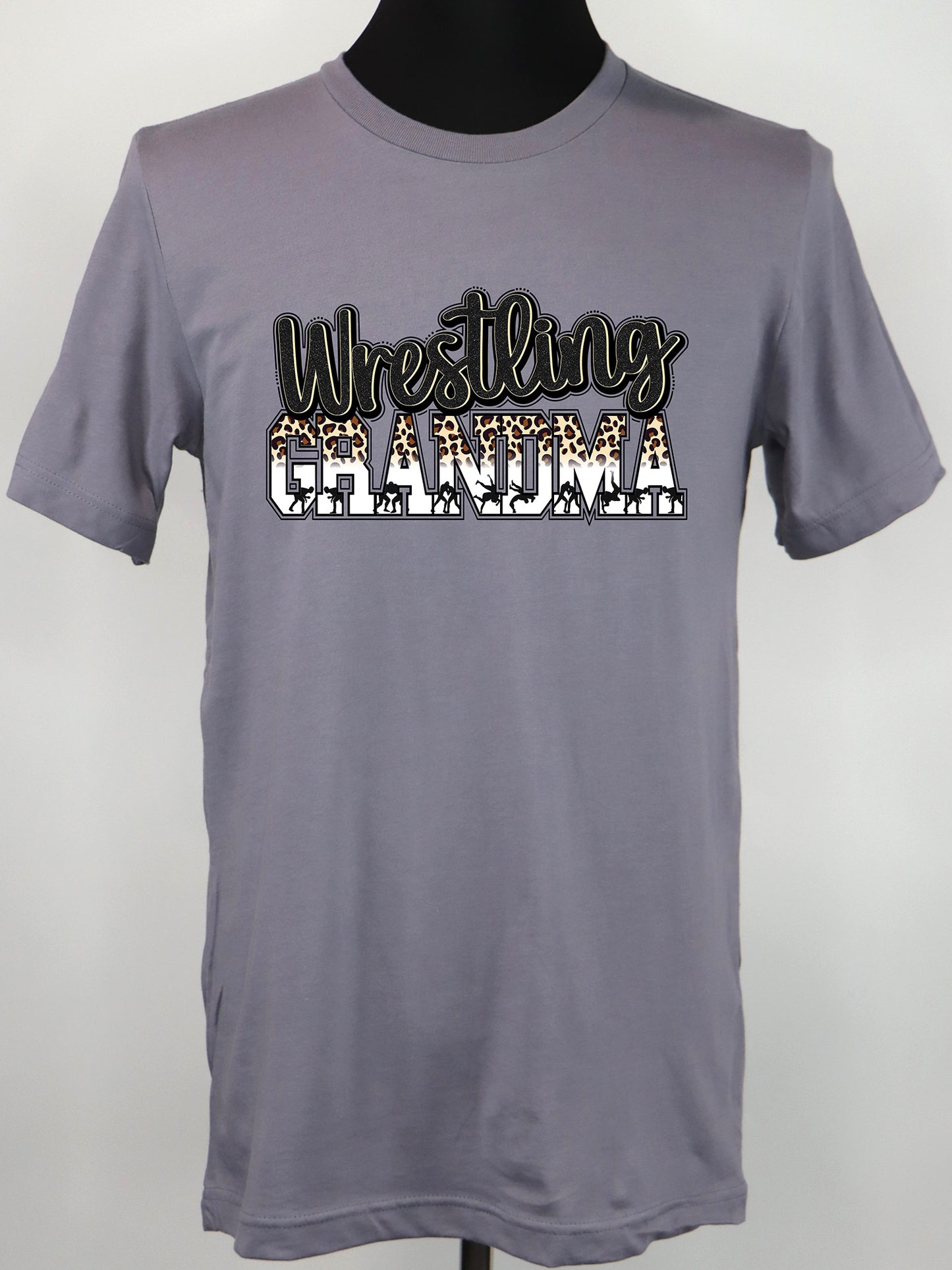 Wrestling Grandma Leopard TEE- Multiple Colors