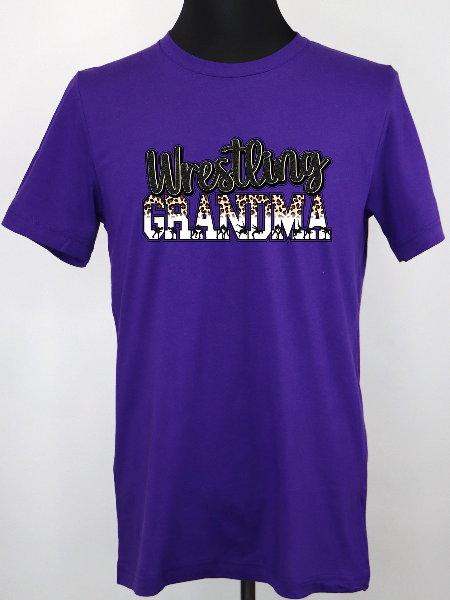 Wrestling Grandma Leopard TEE- Multiple Colors