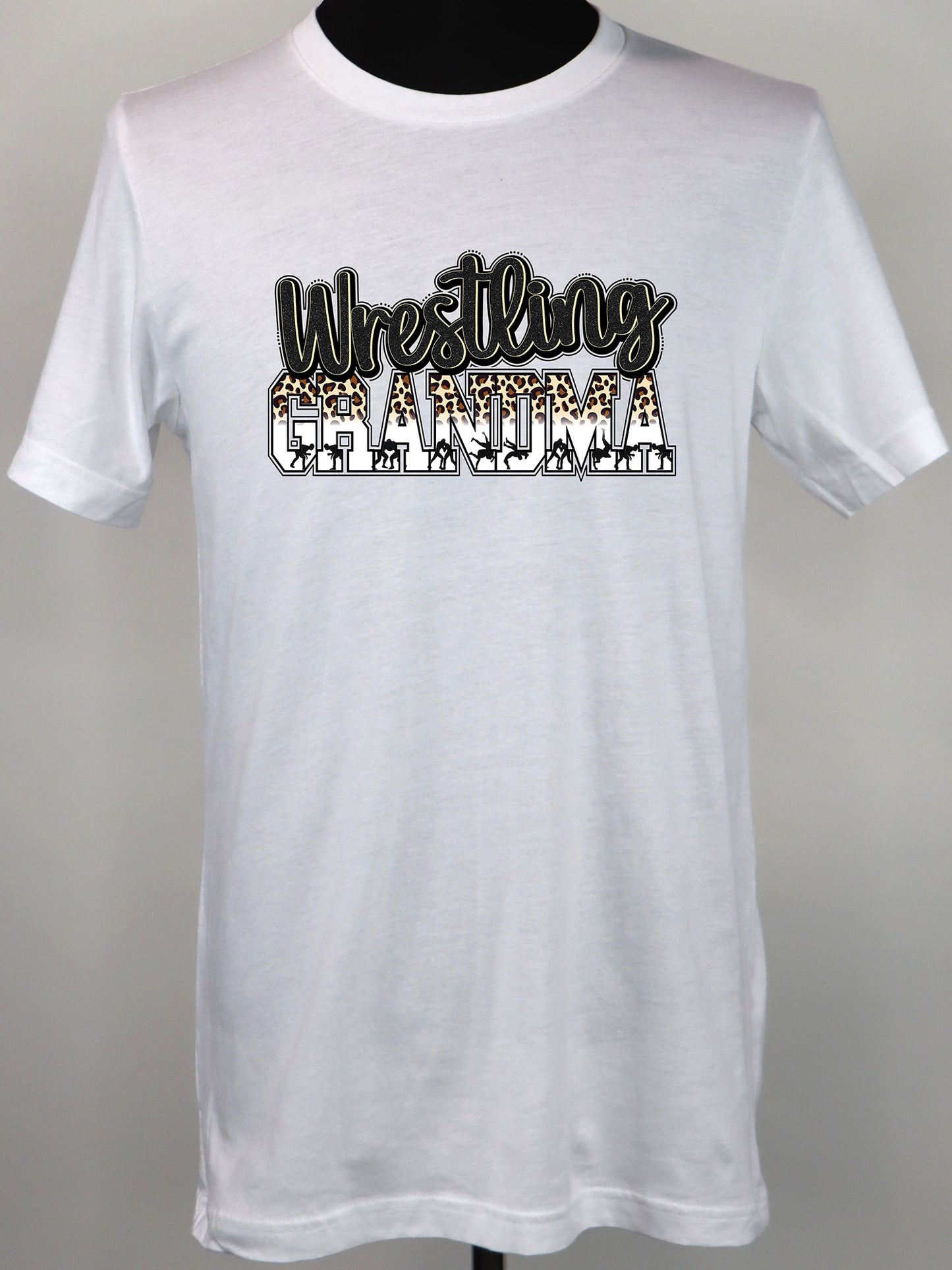 Wrestling Grandma Leopard TEE- Multiple Colors