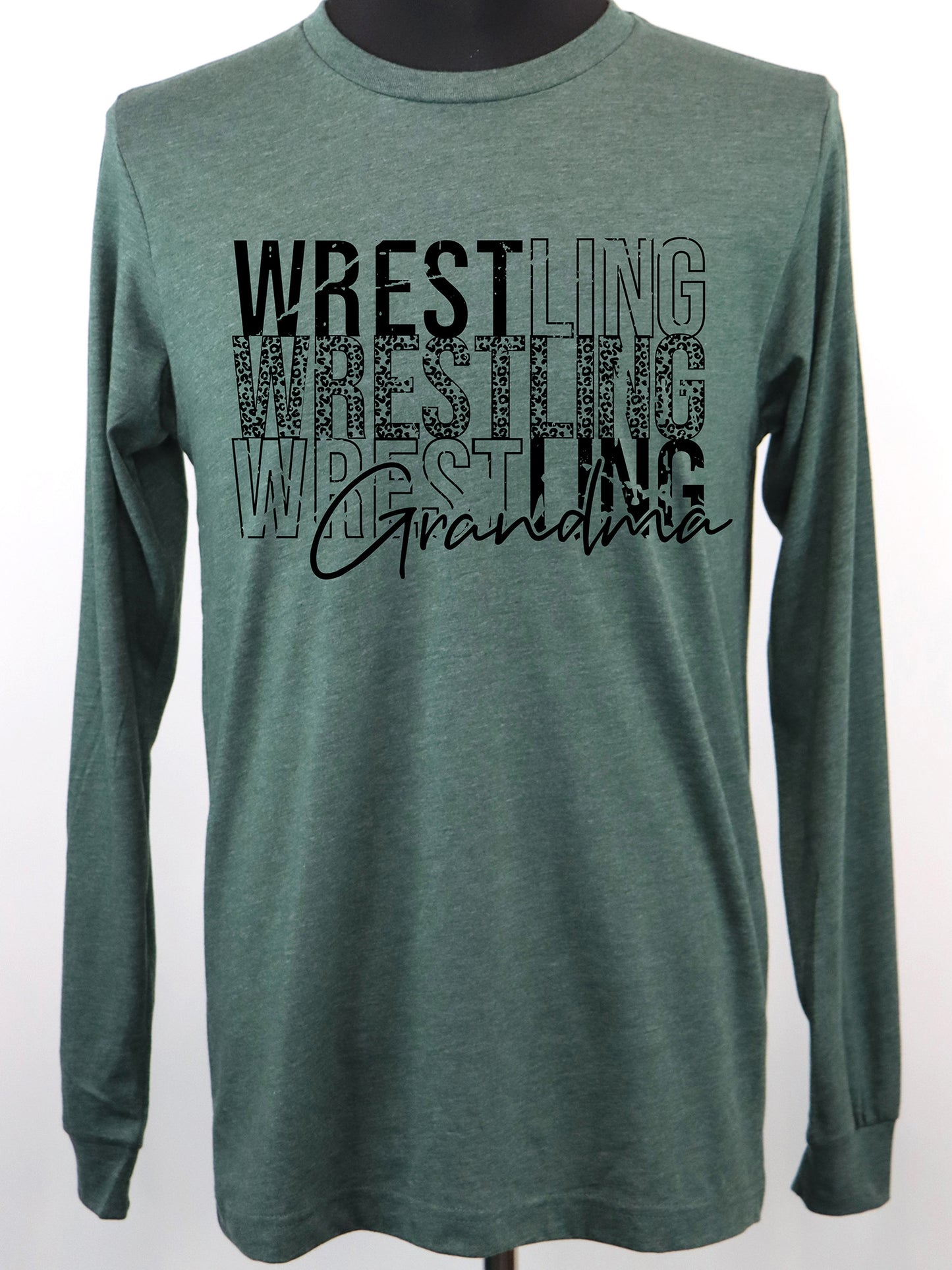 Wrestling Grandma LONG SLEEVE TEE- Multiple Colors