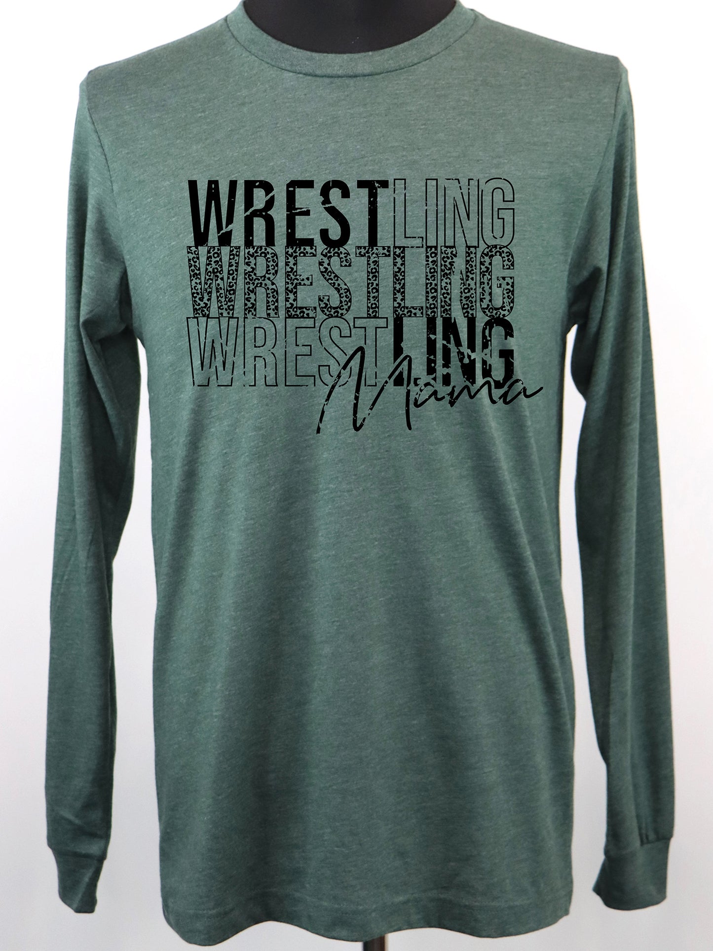 Wrestling Mama LONG SLEEVE TEE- Multiple Colors