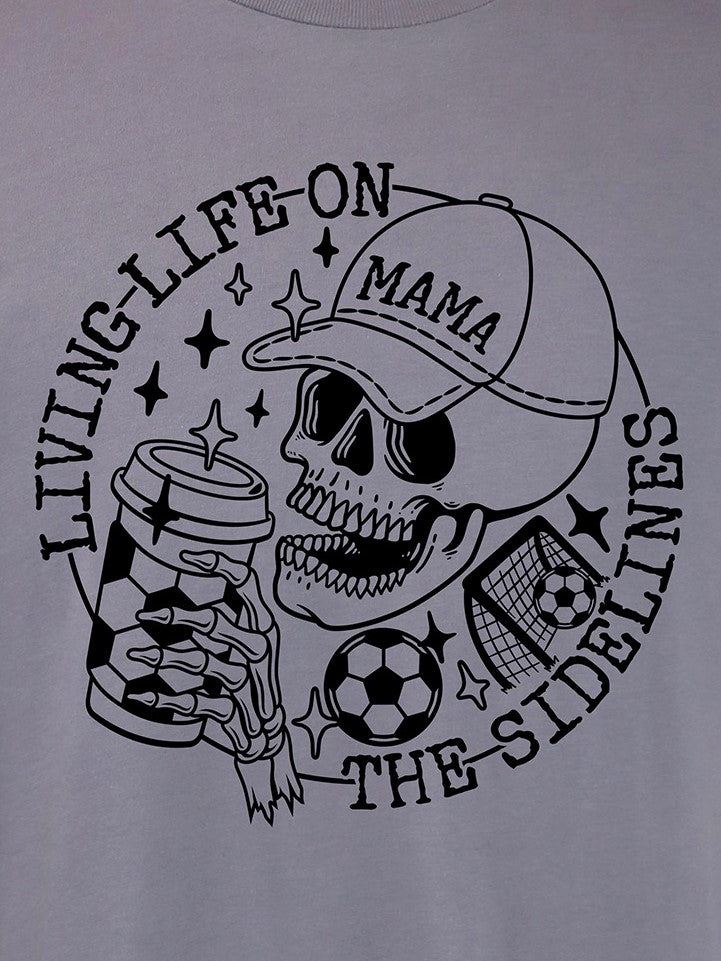 Soccer Mama- Life on the Sidelines (all black) TEE- Multiple Colors