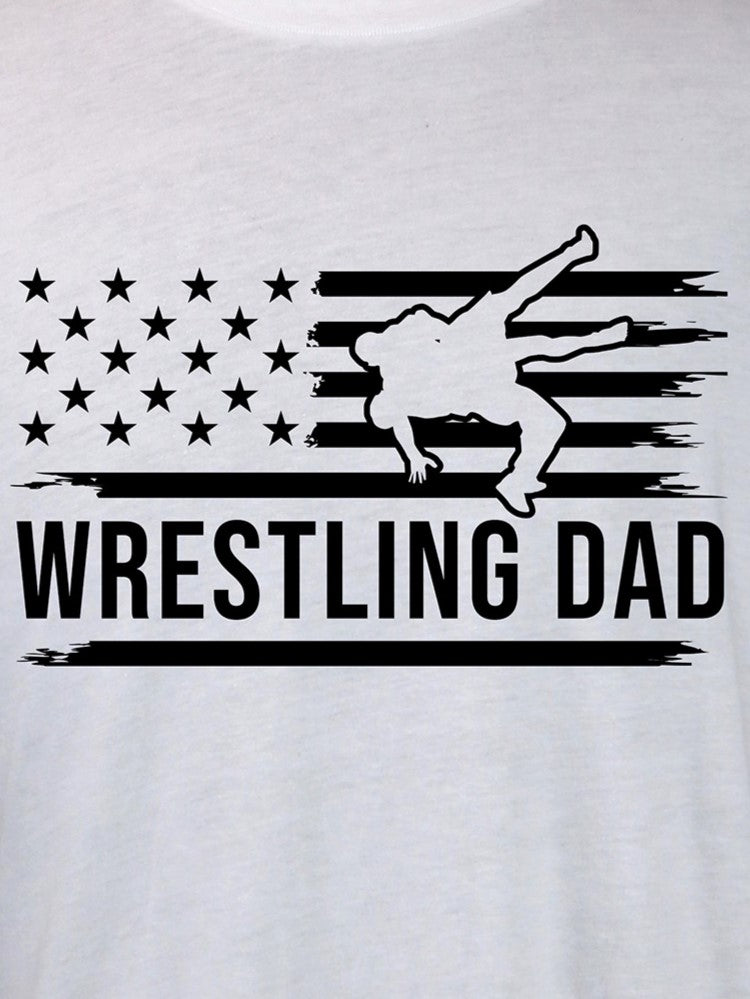 Wrestling Dad Flag (black) TEE- Multiple Colors