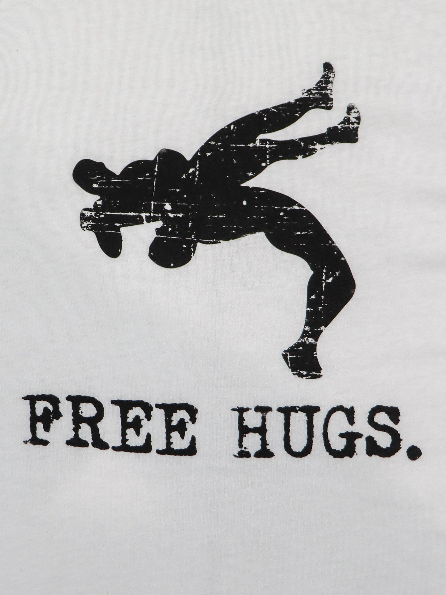 Wrestling- Free Hugs Tee- White
