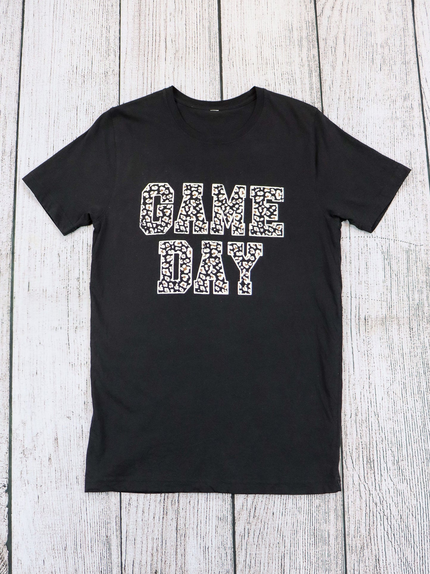 Game Day Short Sleeve Tee- Cheetah- Black