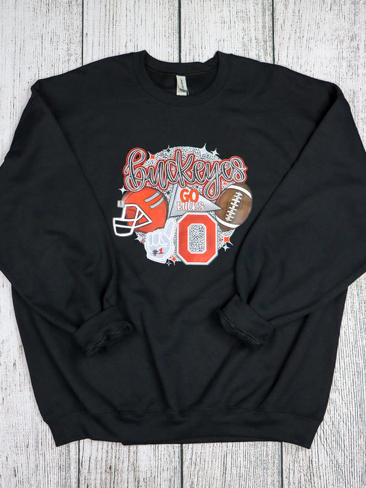 Buckeyes Football CREWNECK- Black