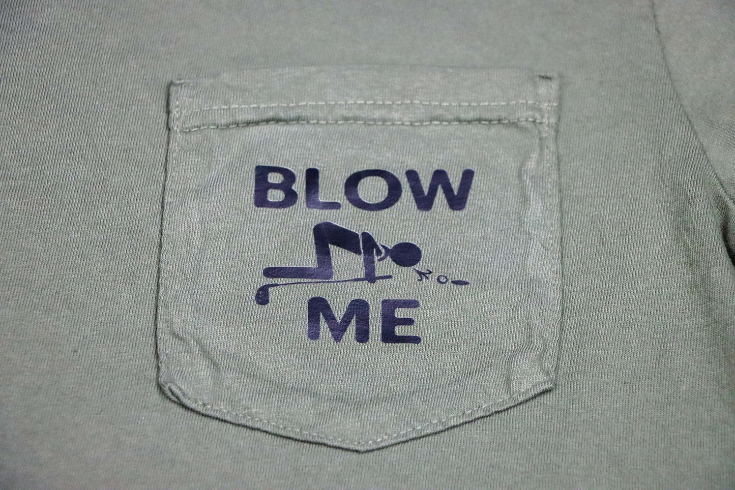Golf- Blow Me POCKET TEE- Multiple Colors