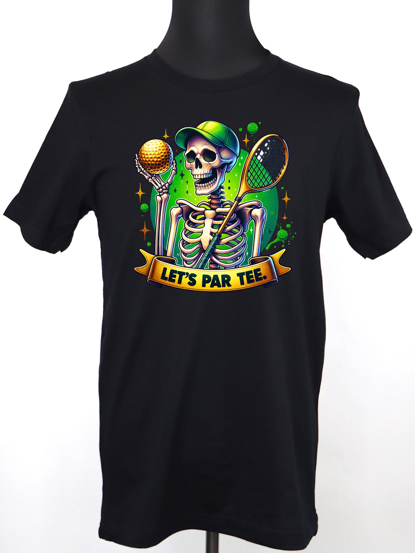 Let’s Par Tee Skeleton Golfer- Variety of Colors