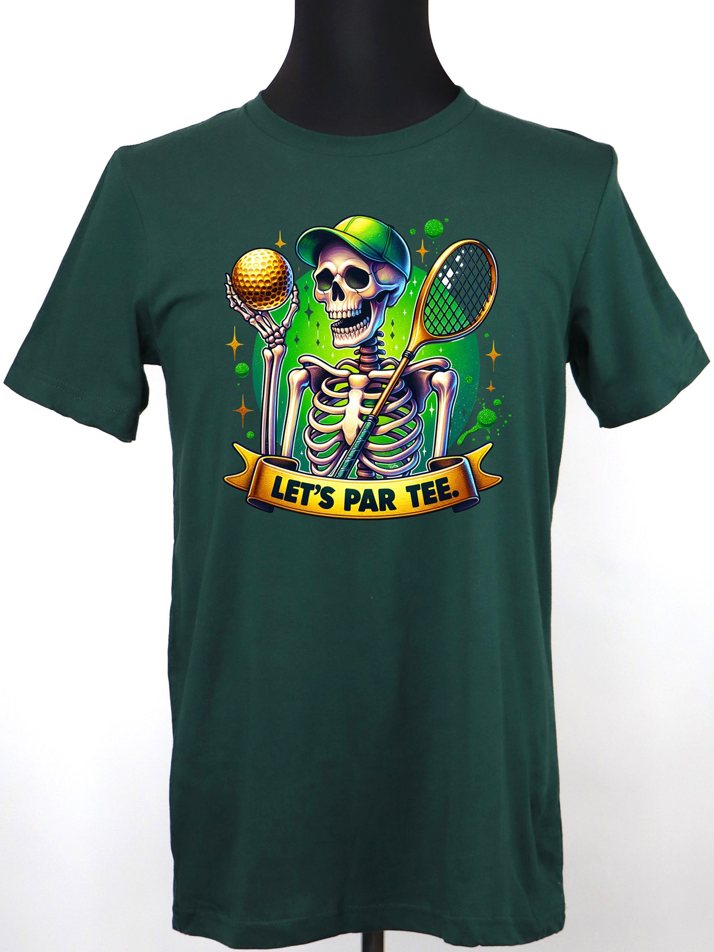 Let’s Par Tee Skeleton Golfer- Variety of Colors