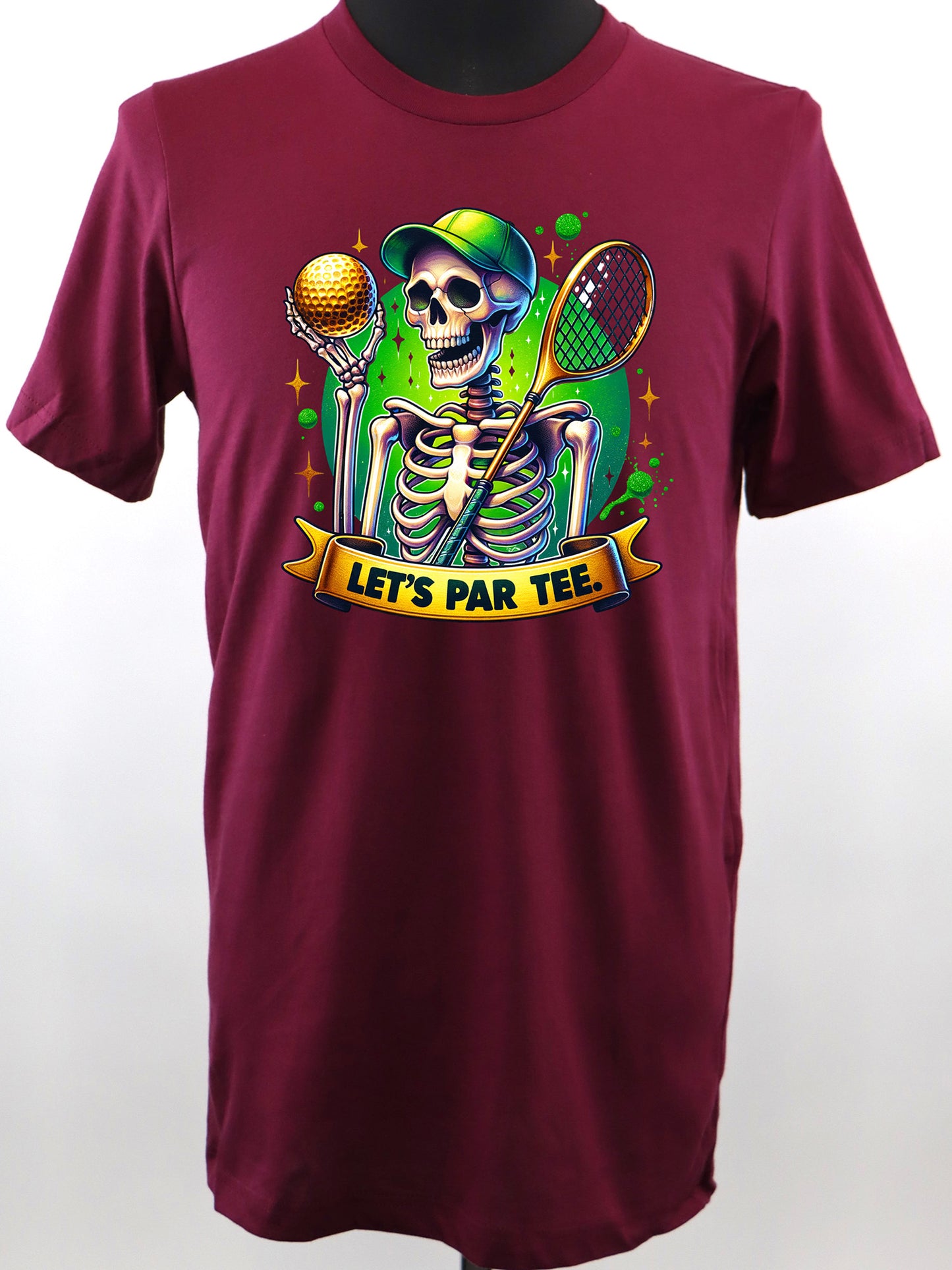 Let’s Par Tee Skeleton Golfer- Variety of Colors