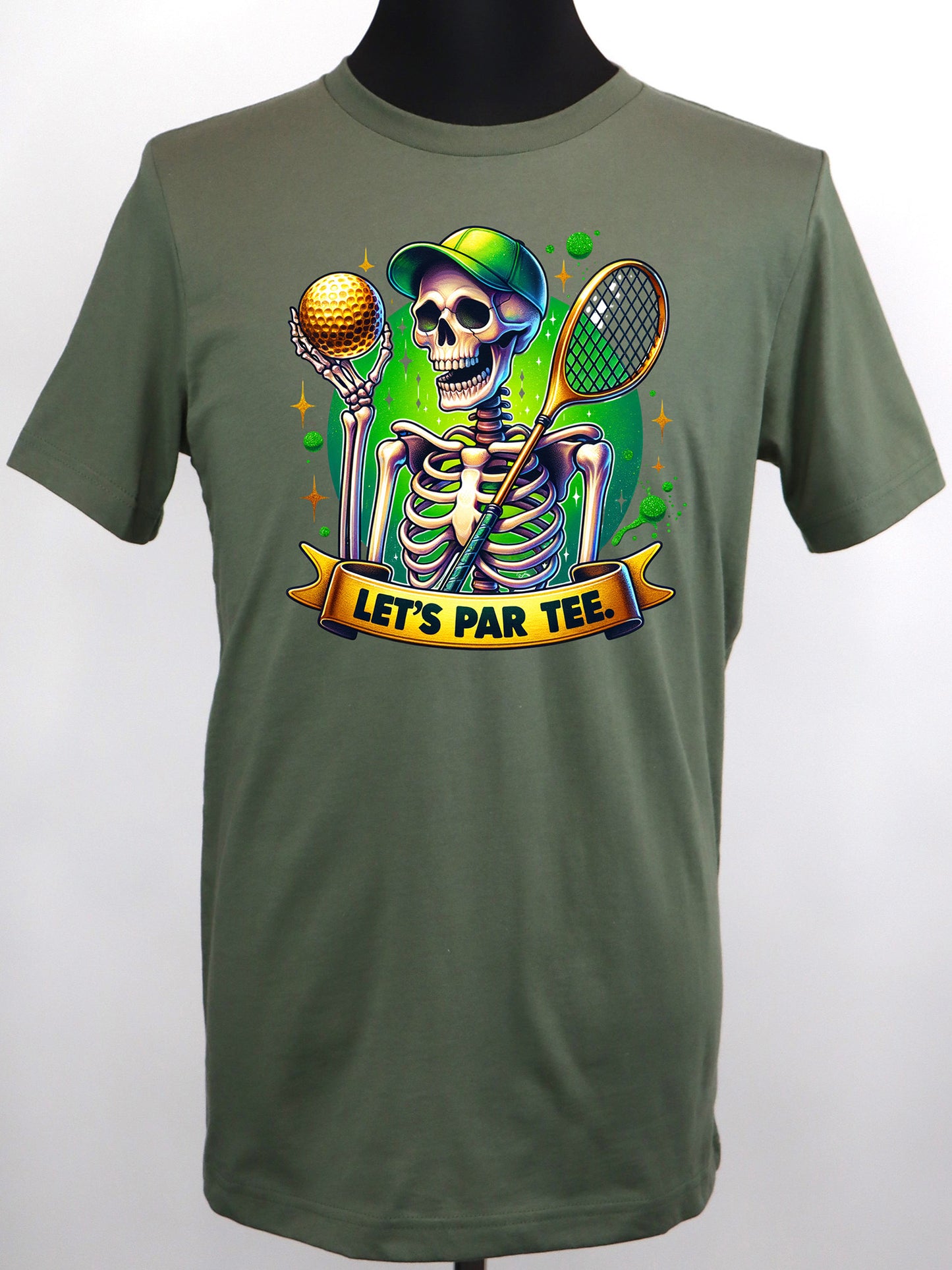 Let’s Par Tee Skeleton Golfer- Variety of Colors