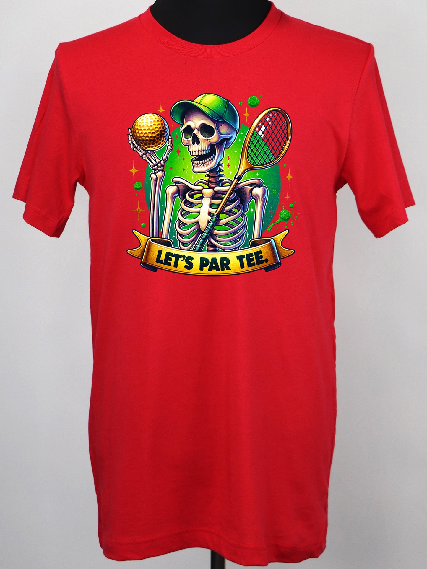 Let’s Par Tee Skeleton Golfer- Variety of Colors