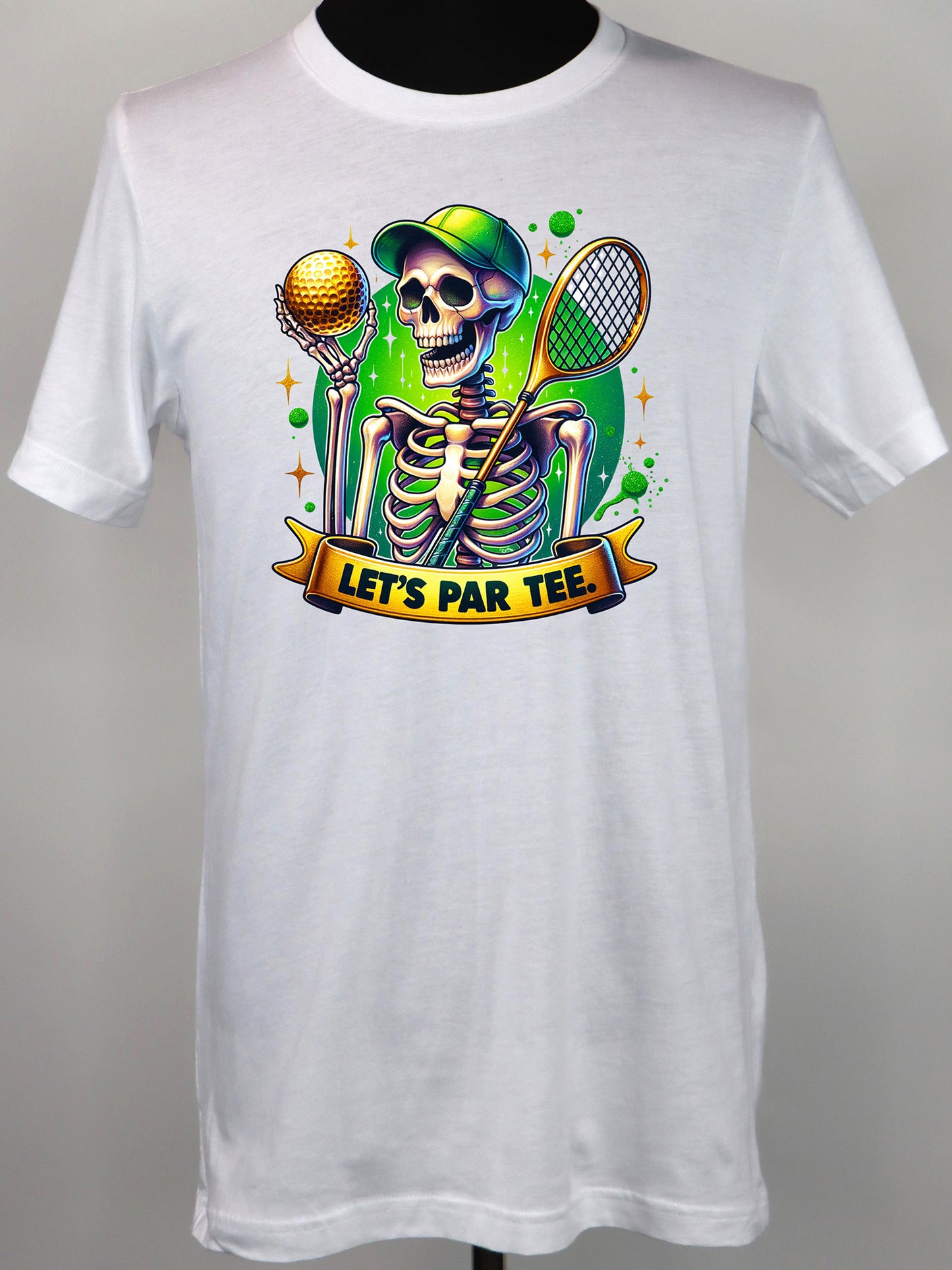 Let’s Par Tee Skeleton Golfer- Variety of Colors