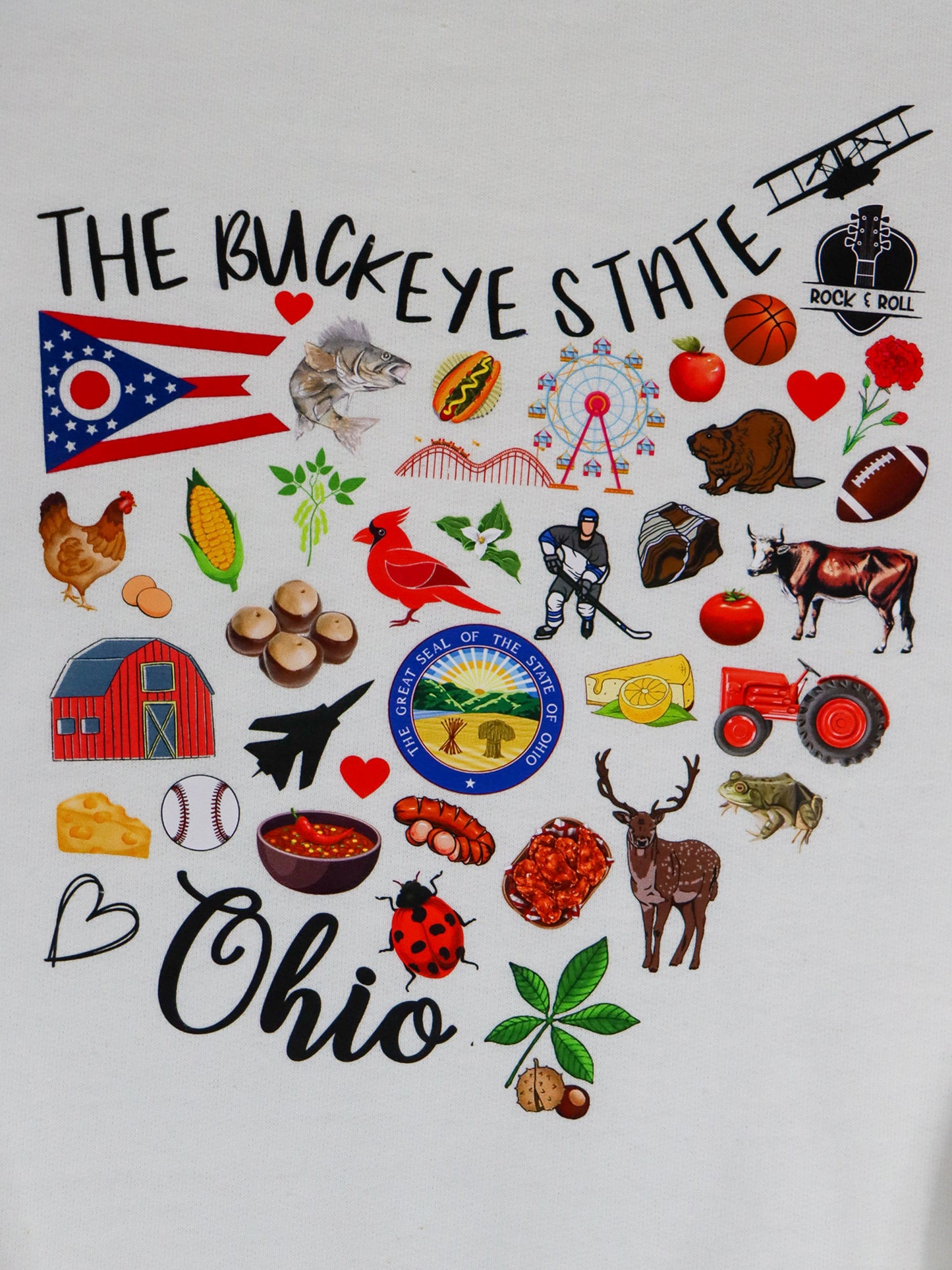 Ohio Favorites CREWNECK- White