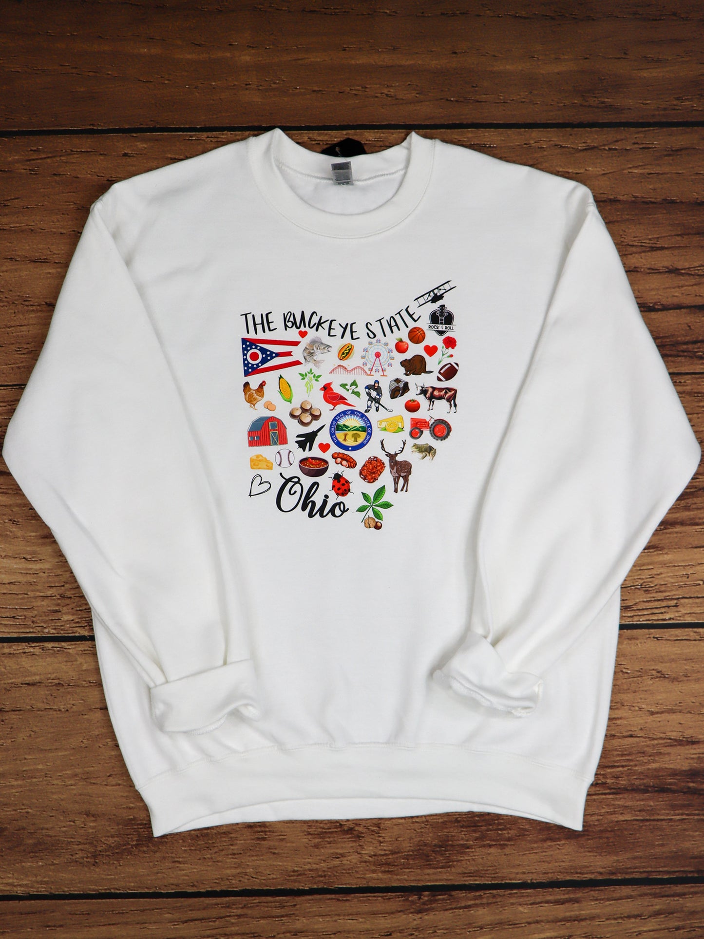 Ohio Favorites CREWNECK- White