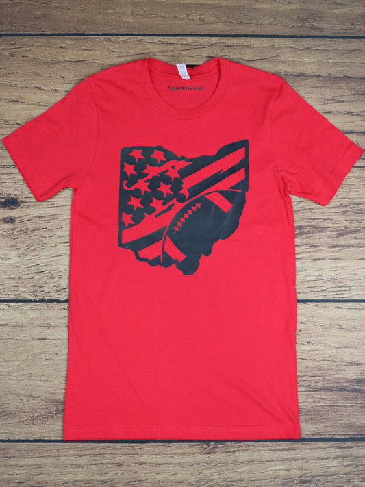 Ohio US Flag Football TEE- Red