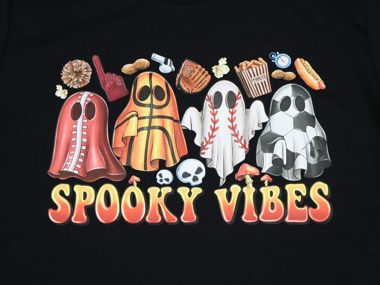 Sports Spooky Vibes TEE- Multiple Colors