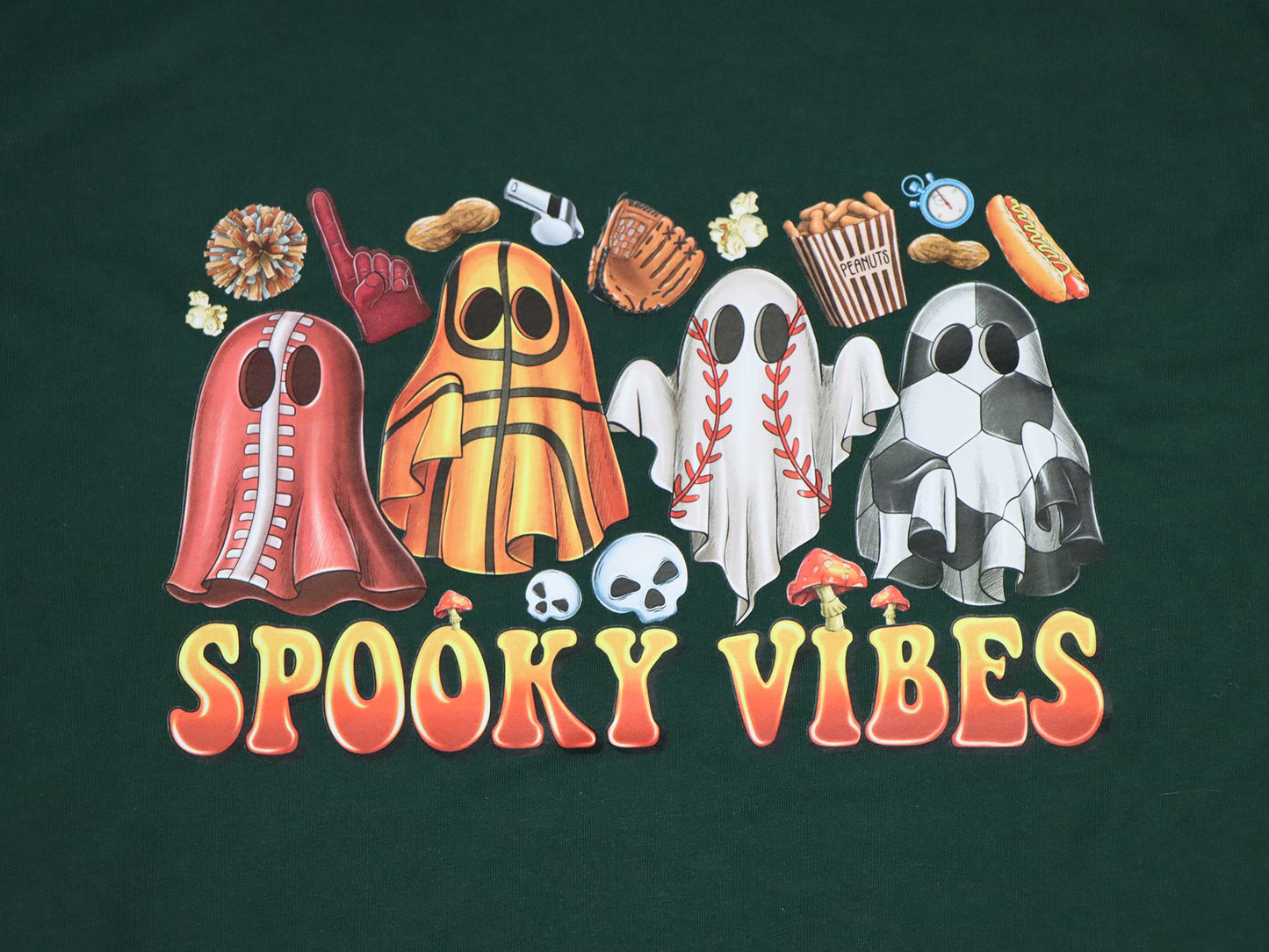 Sports Spooky Vibes TEE- Multiple Colors