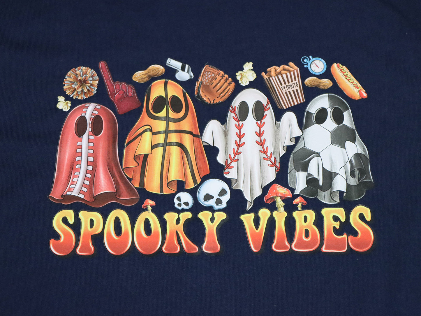 Sports Spooky Vibes TEE- Multiple Colors