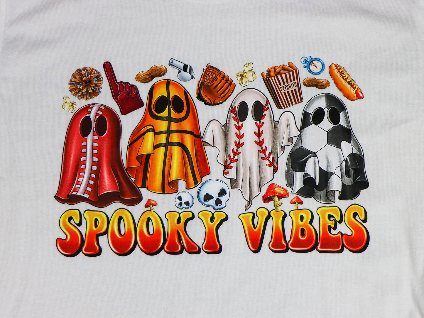 Sports Spooky Vibes TEE- Multiple Colors