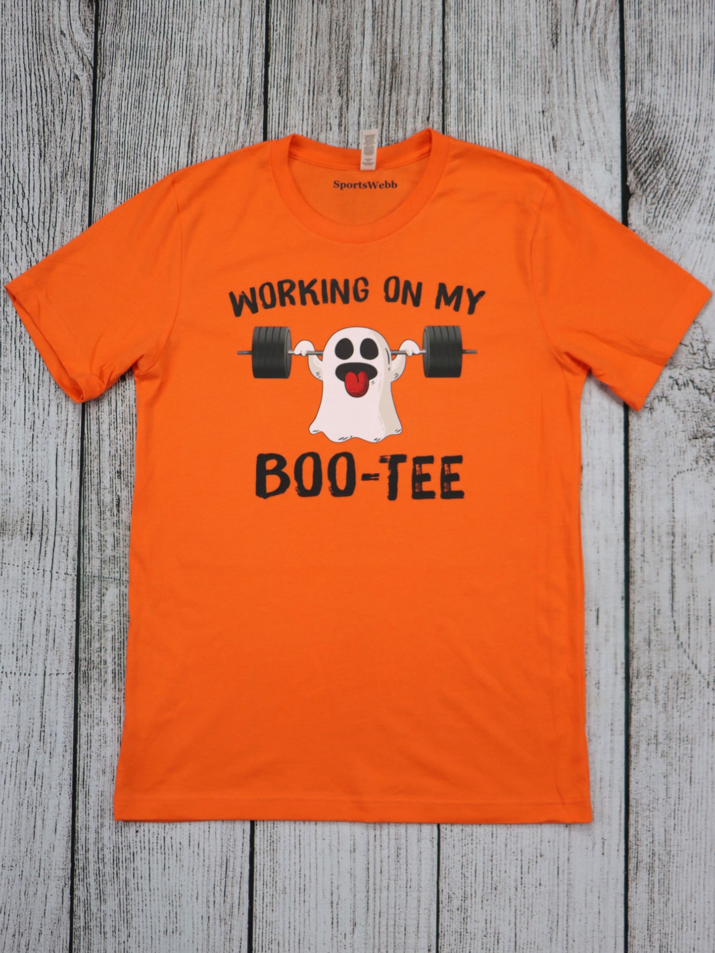 Working on My Boo-Tee Ghost- Orange Tee