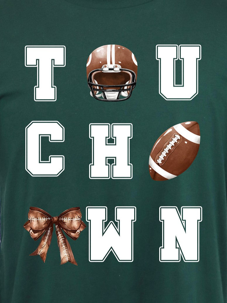 Touchdown Football (white) TEE- Multiple Colors