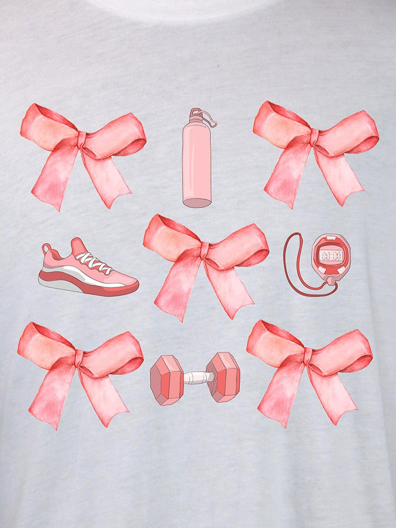 Workout Coquette (pink) TEE- Multiple Colors