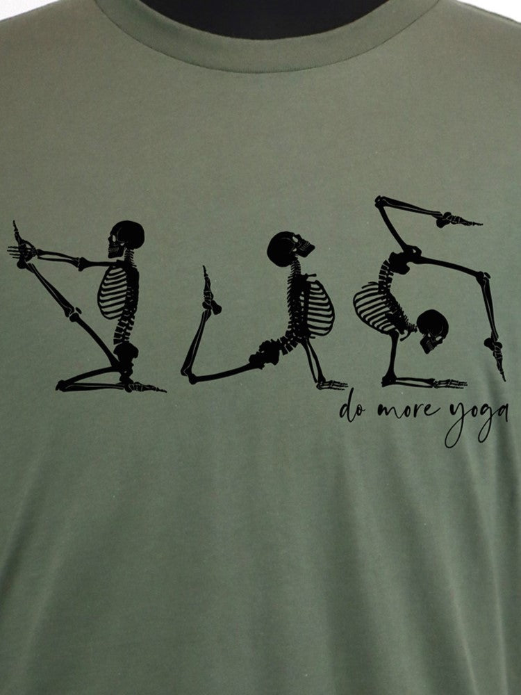 Yoga Skeletons (black) TEE- Multiple Colors
