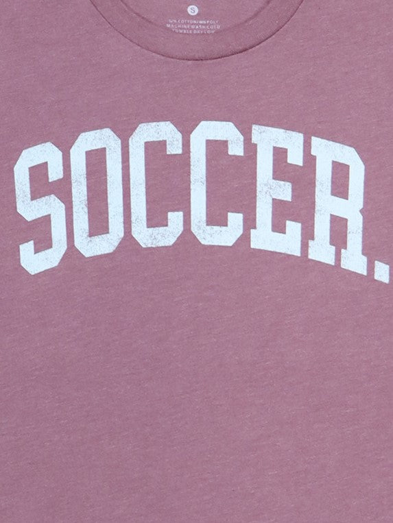 Soccer- Unisex Tee- Heather Mauve